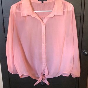 Pink Satin dress shirt